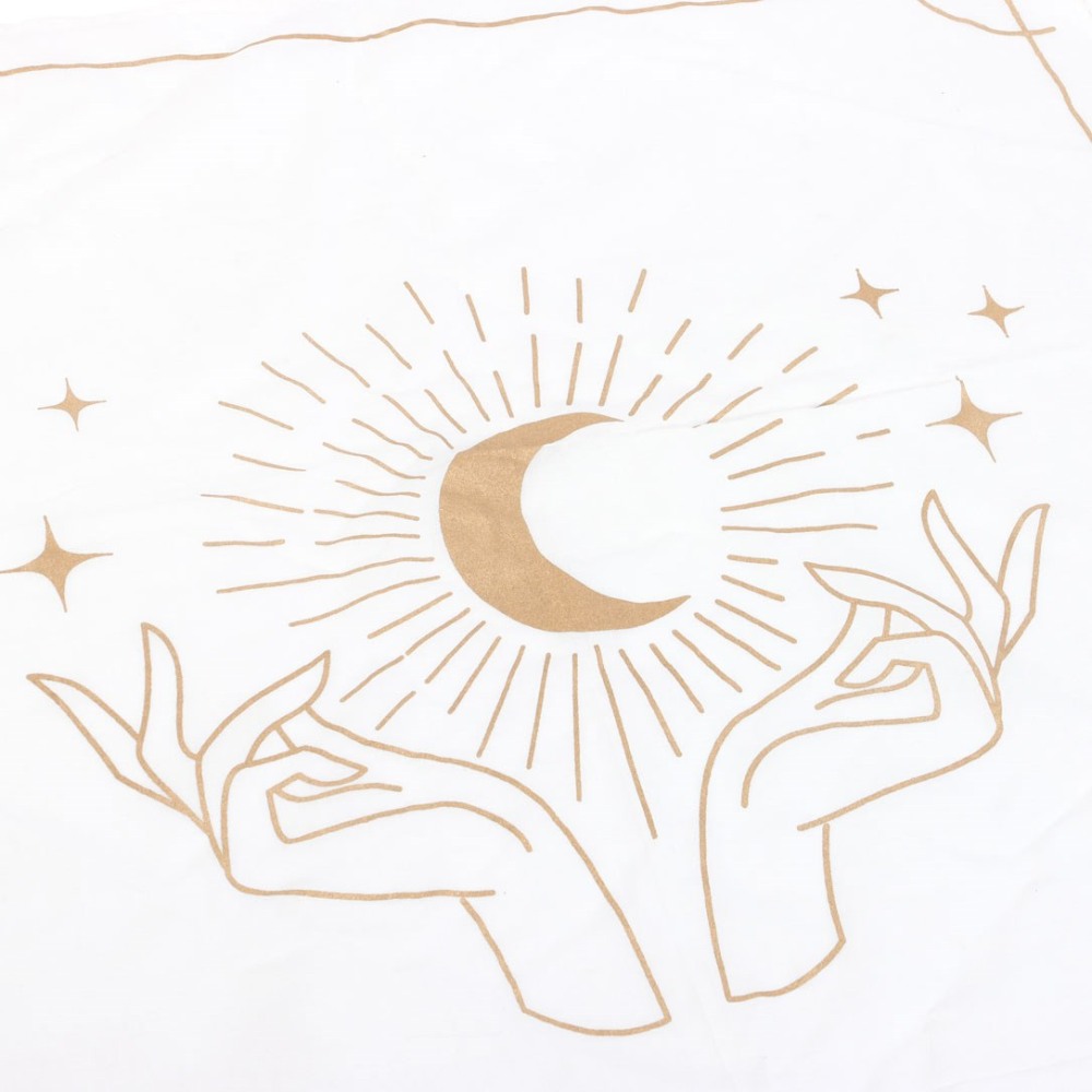 Something Different - 72cm Mystical Hands Altar cloth - White/Gold coloured